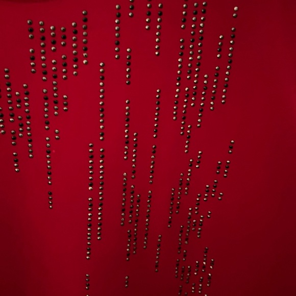 Christopher Banks women’s size L, long sleeve, gunmetal gem embellished top - Picture 5 of 9